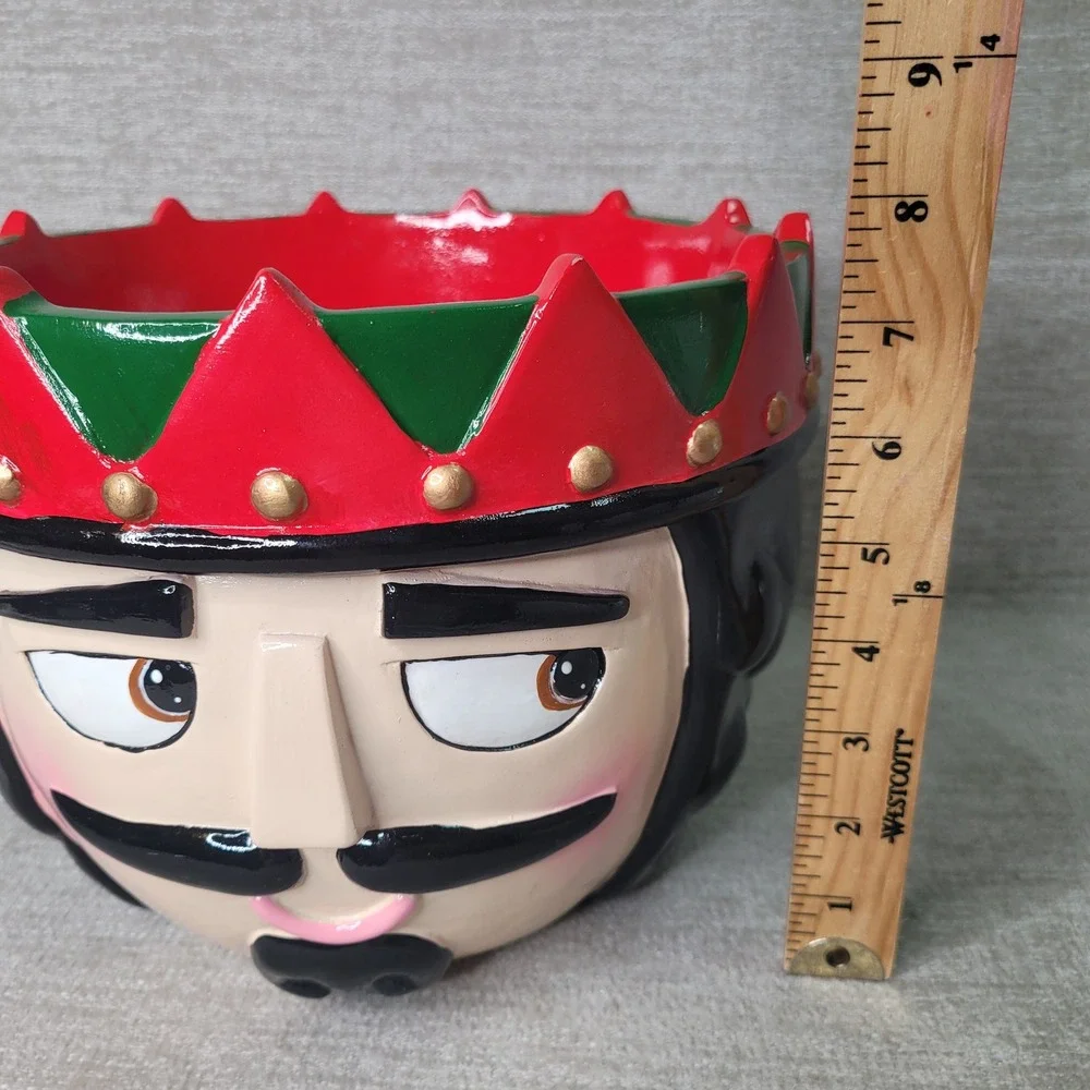Grandin Road Nutcracker Bowl James Christmas Holiday Decor RETIRED & RARE w Box